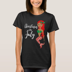 Christmas In July Mermaid T-Shirt