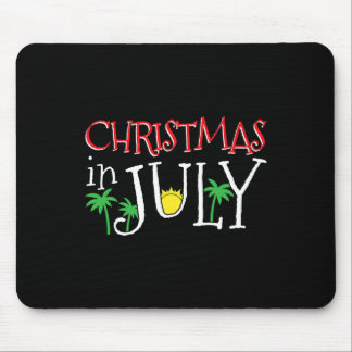 Christmas In July Merry Christmas Summer Funny San Mouse Pad