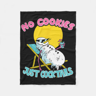 Christmas In July - No Cookies Just Tails Snowman Fleece Blanket
