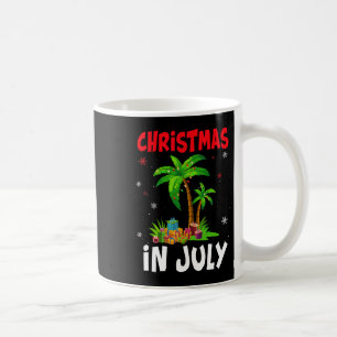 Christmas In July Palm Tree Xmas Tree Beach Summer Coffee Mug