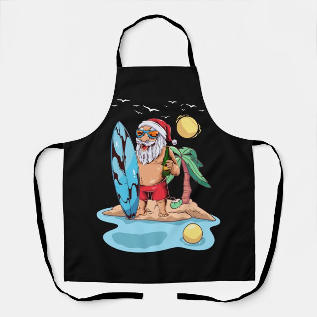 Christmas In July Party Costume Clothing Santa Sur Apron (Front)