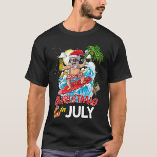 Christmas In July Party Costume Clothing Santa Sur T-Shirt