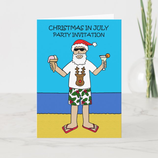 Christmas in July Party Invitation (Front)