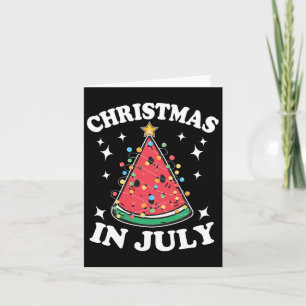 Christmas In July Party Watermelon Christmas Tree Card