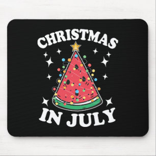 Christmas In July Party Watermelon Christmas Tree  Mouse Pad