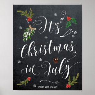 Christmas in July party wedding etc sign
