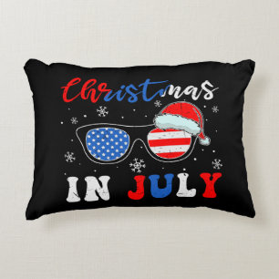 "Christmas in July" – Patriotic Sunglasses  Decorative Cushion