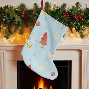 Christmas in July Pattern Christmas Stocking