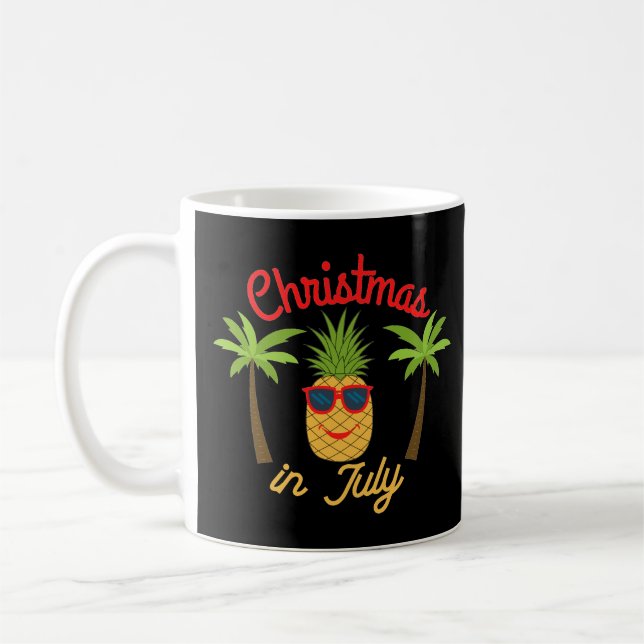 Christmas In July Pineapple   Coffee Mug (Left)