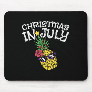 Christmas In July Pineapple Funny Summer Tropical  Mouse Pad