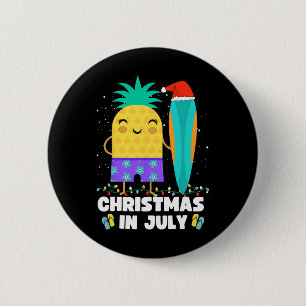 Christmas In July Pineapple Xmas In July Decoratio 6 Cm Round Badge