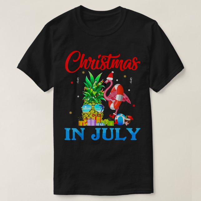 Christmas In July Pineapple Xmas Tree  T-Shirt (Design Front)