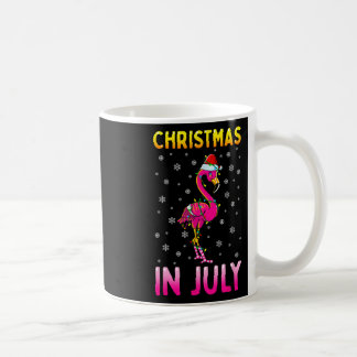 Christmas In July Pink Flamingo Funny Xmas Men Wom Coffee Mug