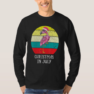 Christmas In July Pink Flamingo In Santa Hat Men-W T-Shirt