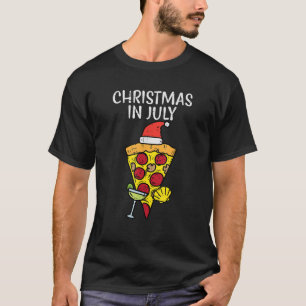 Christmas In July Pizza Summer Xmas Food Lover Men T-Shirt