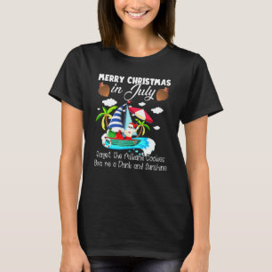 Christmas In July Pool Party Santa Men Women Vacat T-Shirt