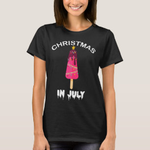 Christmas In July Popsicle Christmas Tree Summer T-Shirt