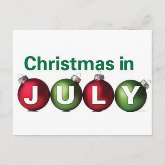 Christmas in July Postcard (Front)