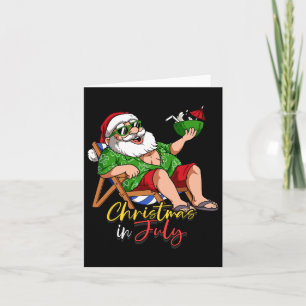 Christmas In July Santa 3 Card
