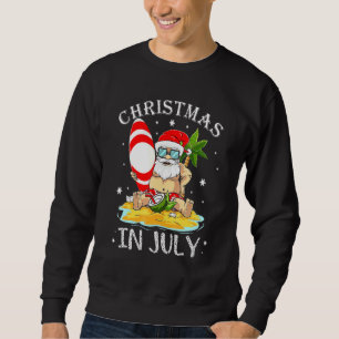 Christmas In July Santa Claus Beach Watermelon 1 Sweatshirt