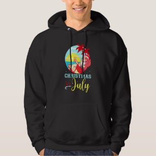 Christmas In July Santa Claus Beach Watermelon Hoodie