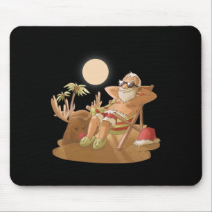 Christmas In July Santa Claus Hawaiian X-mas Tropi Mouse Pad