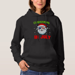 Christmas In July Santa Claus Summer Swimming Hoodie