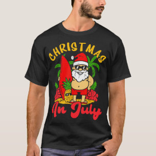 Christmas In July Santa Claus Vacation Summer Men  T-Shirt