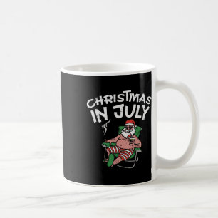 Christmas In July Santa Funny Summer Vacation Beac Coffee Mug