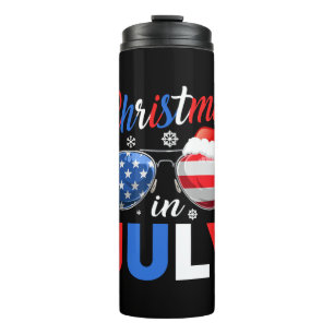 Christmas In July Santa Hat Thermal Tumbler