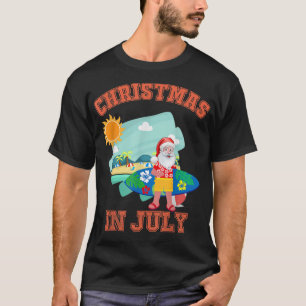 Christmas in July santa hat Xmas, funny Summer mas T-Shirt