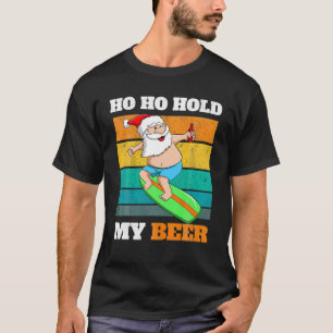 Christmas In July Santa Hawaiian Surfing Ho Ho Hol T-Shirt