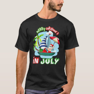 Christmas In July  Santa Summer Beach Vacation 4 T-Shirt