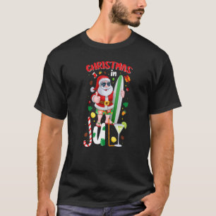 Christmas In July   Santa Summer Beach Vacation  7 T-Shirt