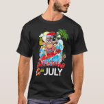 Christmas In July Santa Summer Beach Vacation Flip T-Shirt<br><div class="desc">Christmas In July Santa Summer Beach Vacation Flip Flops</div>
