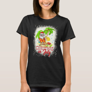 Christmas In July Santa Summer Beach Vacation T-Shirt