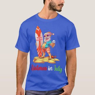 Christmas In July Santa Surfer Surfing Surfboard S T-Shirt