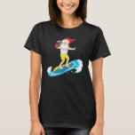 Christmas In July Santa Surfing Santa Hat Beach Su T-Shirt<br><div class="desc">Christmas In July Santa Surfing Santa Hat Beach Summer</div>