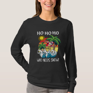 Christmas In July Santa Surfing Summer Vacation T-Shirt
