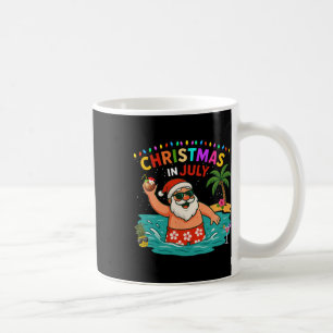Christmas In July Shirt Boys Kids Santa Coconut Su Coffee Mug