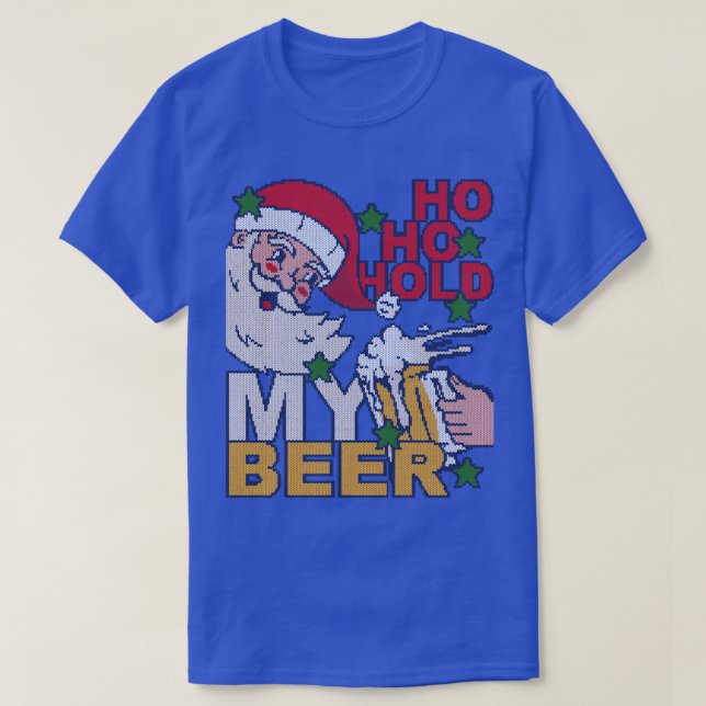 Christmas In July Shirt Santa Ho Ho Hold My Beer (Design Front)