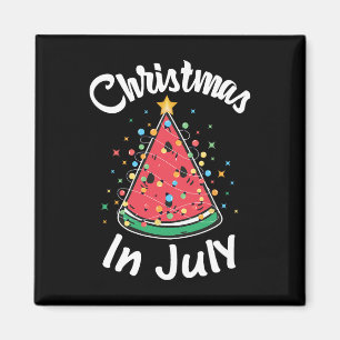 Christmas In July Shirt Watermelon Christmas Tree  Magnet