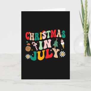 Christmas In July Shirts Groovy Xmas Summer Men Wo Card