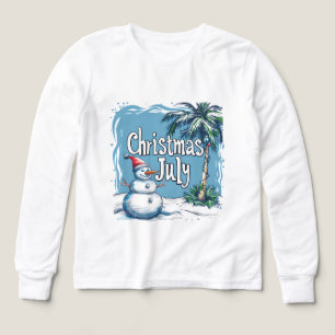 Christmas in July Snowman & Palm Tree Design