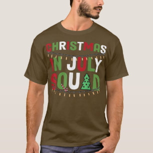 Christmas In July Squad Birthday Squad Group Party T-Shirt