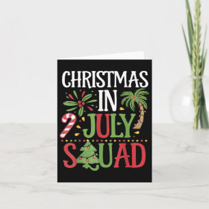 Christmas In July Squad Family Tee Beach Vacation  Card
