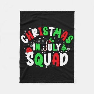 Christmas In July Squad Funny Christma Summer Men  Fleece Blanket