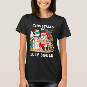 Christmas In July Squad Santa And Friends Xmas Boy T-Shirt