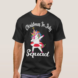 Christmas In July Squad Summer Xmas Cute Dabbing U T-Shirt