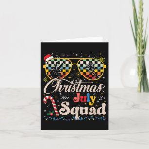 Christmas In July Squad Sungles Summer Beach Funny Card
